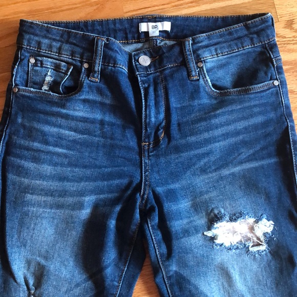 ✖️sold✖️BP Ripped Step Hem Skinny Jeans - Picture 5 of 6